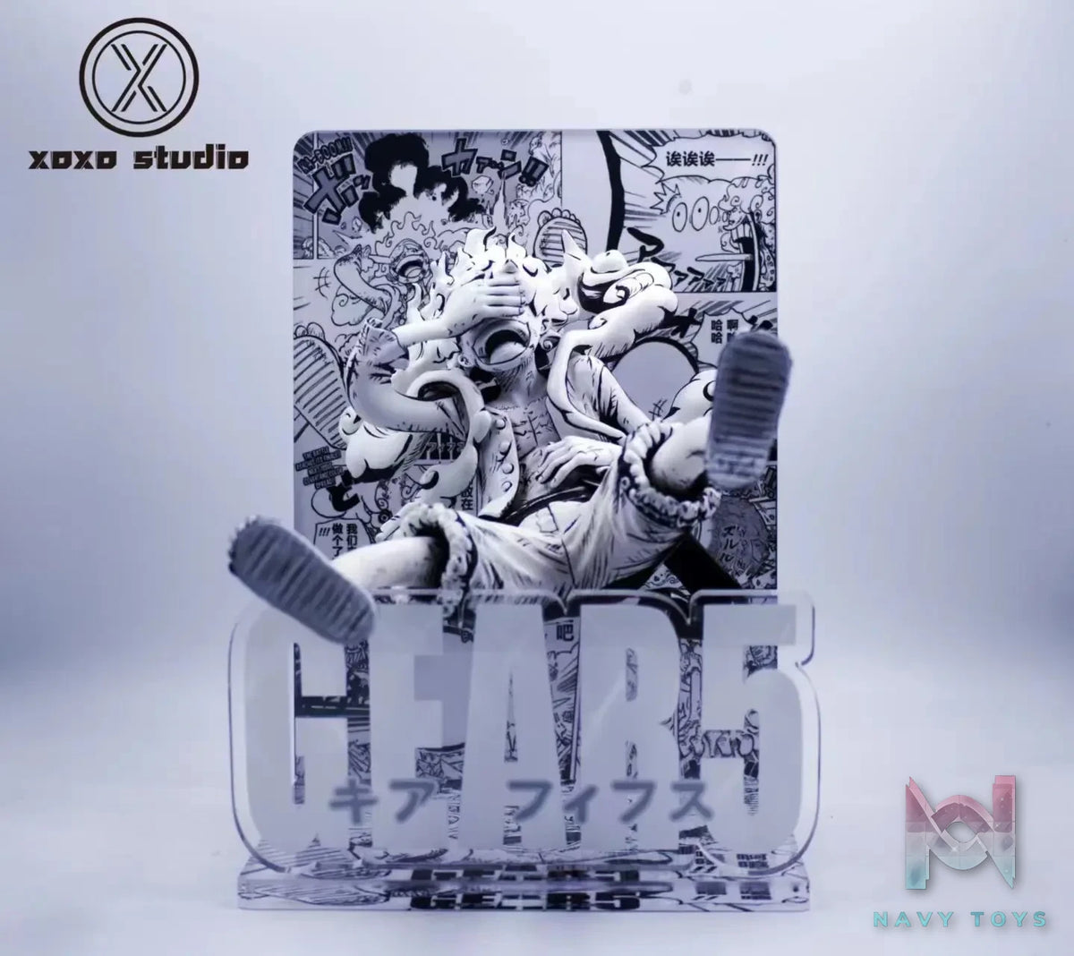Xoxo Studio – One Piece Black and white manga Gear 5 Luffy