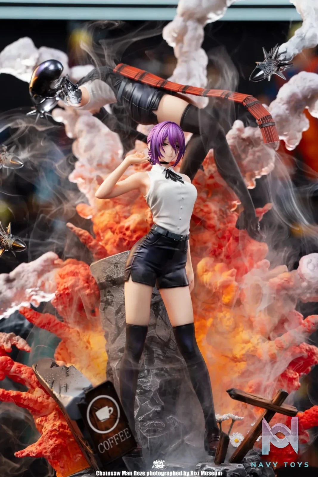 Mountain Rain Cloud Studio - The Movie Reze Arc Chainsaw Man resin statue Navy Toys anime figure