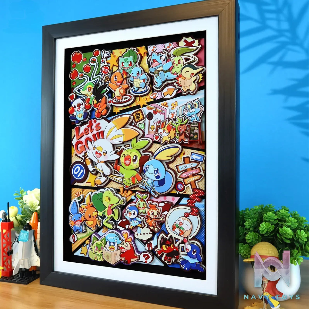 KALA HOME Studio – Pokémon Multiple Characters #15 3D Decorative Painting Pokémon