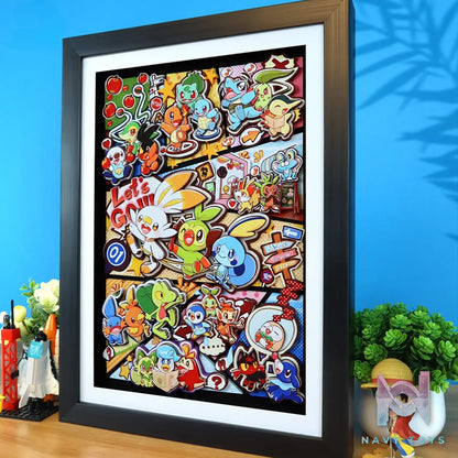 KALA HOME Studio – Pokémon Multiple Characters #15 3D Decorative Painting Pokémon