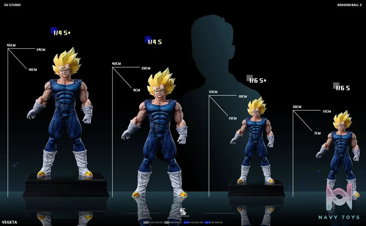Sg Studio - Dragon Ball Majin Vegeta resin statue Navy Toys anime figure