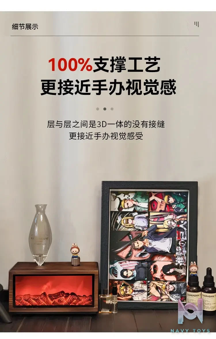 Yu Zhi Jiang Studio – Attack on Titan Multiple Characters 3D Decorative Painting Attack on Titan