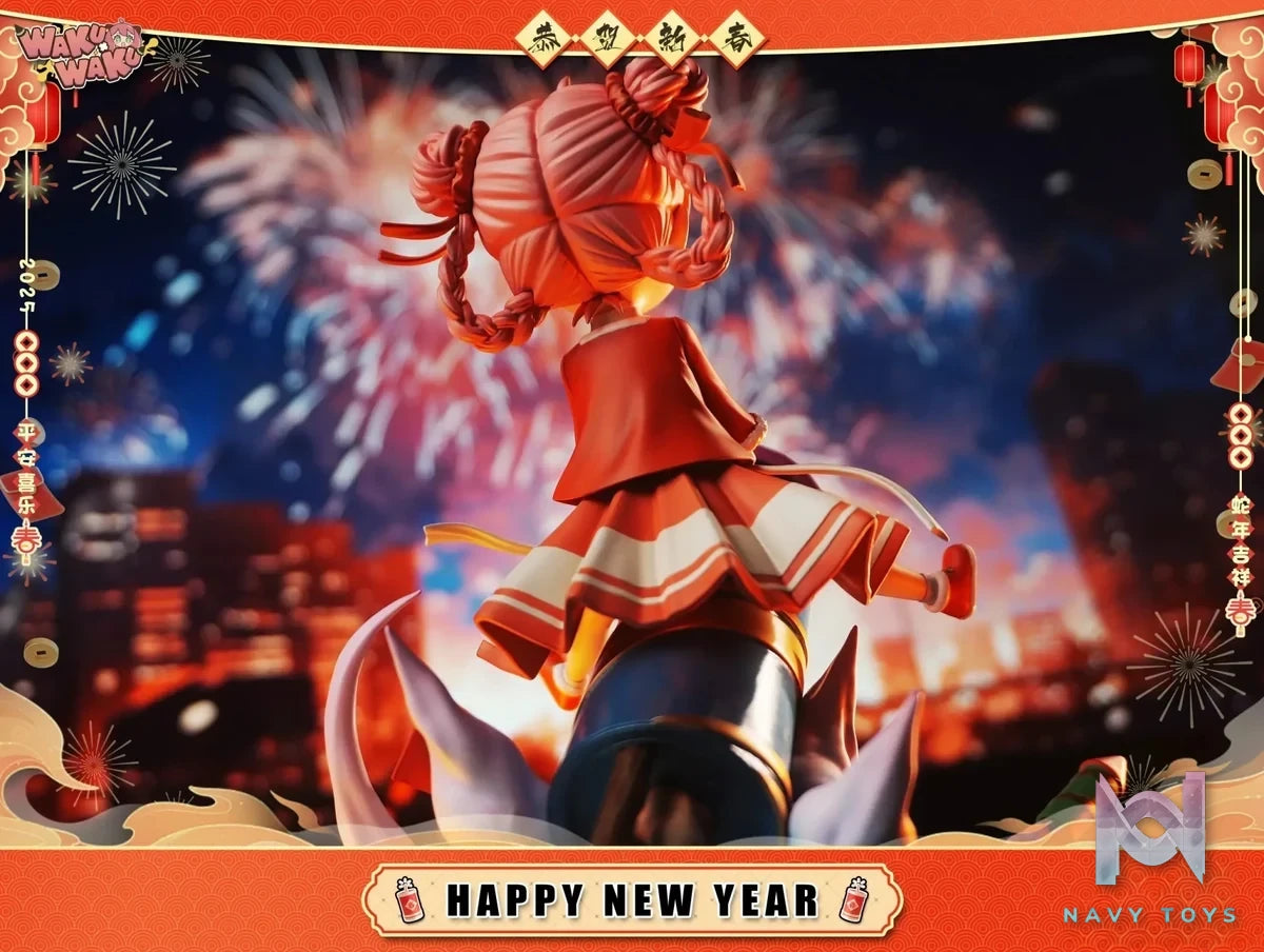 WakuWaku Studio - Spy x Family 2025 New Year Limited Edition Anya resin statue Navy Toys anime figure