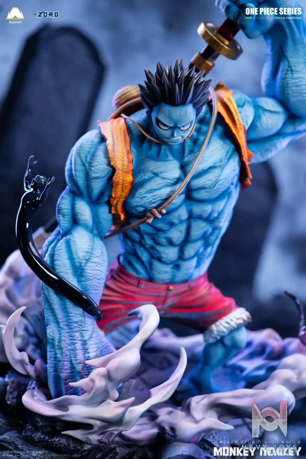 Jinshan Studio - One Piece Horror Series 2 Nightmare Luffy resin statue Navy Toys anime figure
