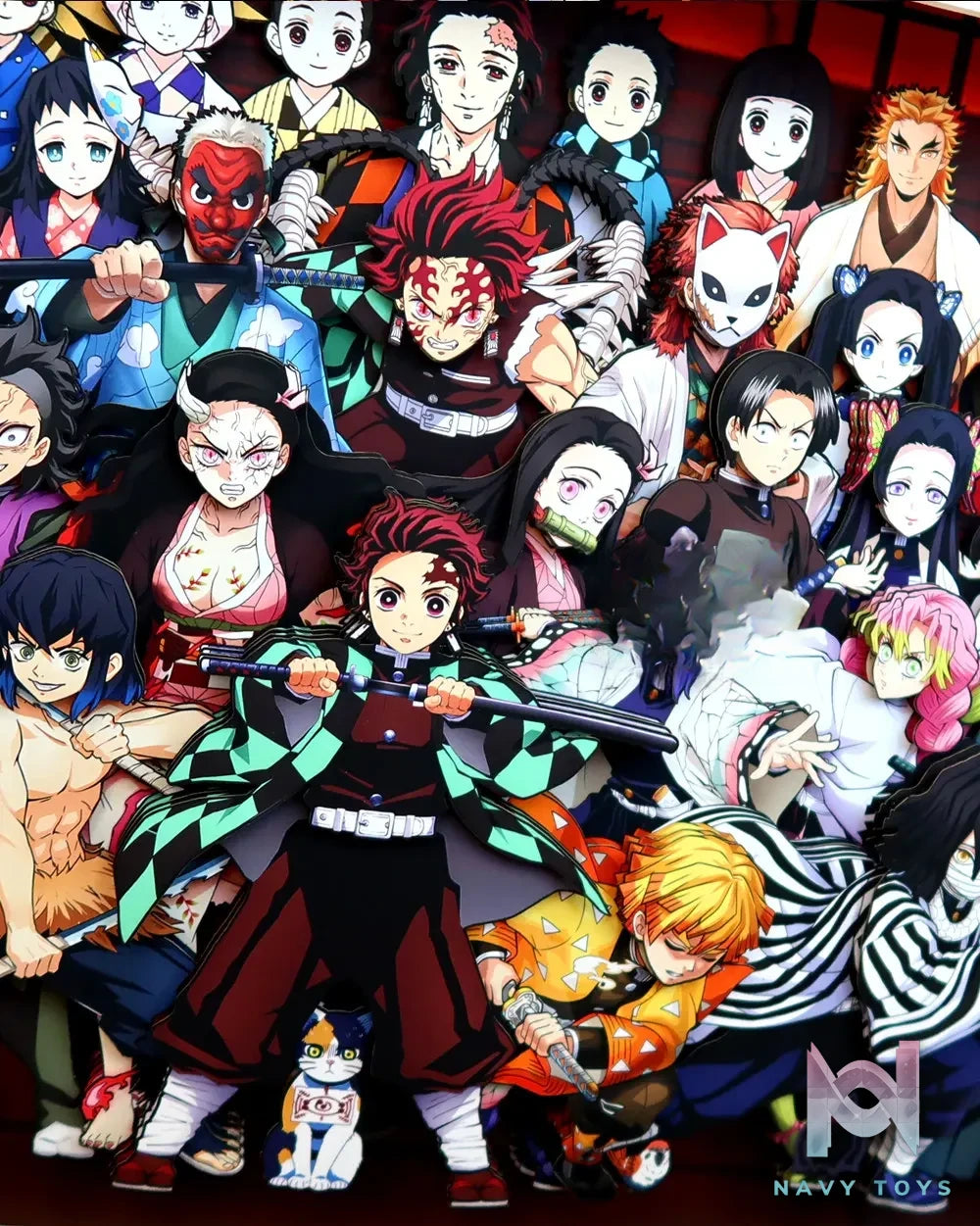 KALA HOME Studio – Demon Slayer Multiple Characters #22 3D Decorative Painting Demon Slayer
