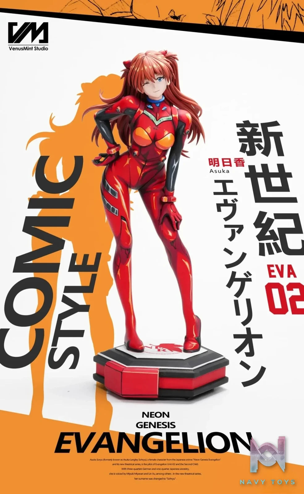 Anime Painted Series 01 Soryu Asuka Langley Neon Genesis - Evangelion - Venus Mint Studio resin statue Navy Toys anime figure