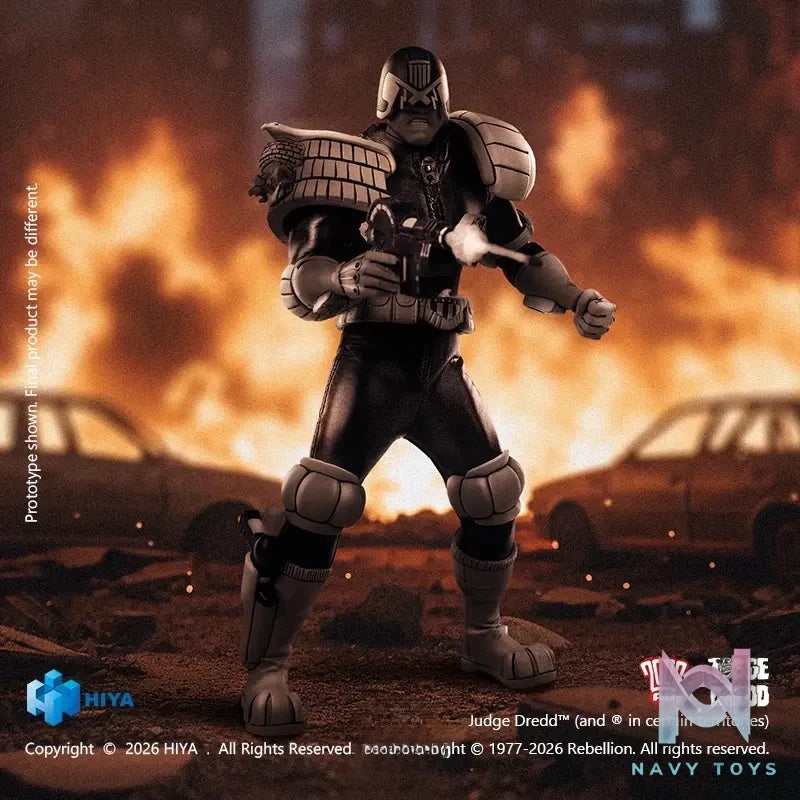 Hiya Toys – EXQUISITE SUPER Series Judge Dredd (Black X White Ver.) 1/12 Scale Action Figure ESJ0163 (Licensed)