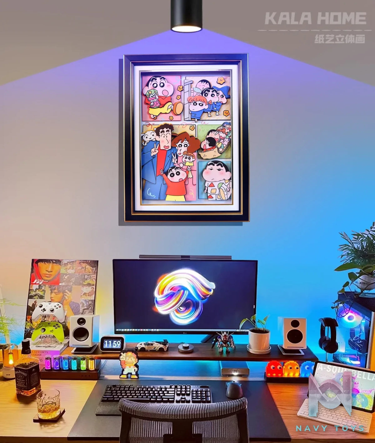 KALA HOME Studio – Crayon Shin-chan Multiple Characters #08 3D Decorative Painting Crayon Shin-chan