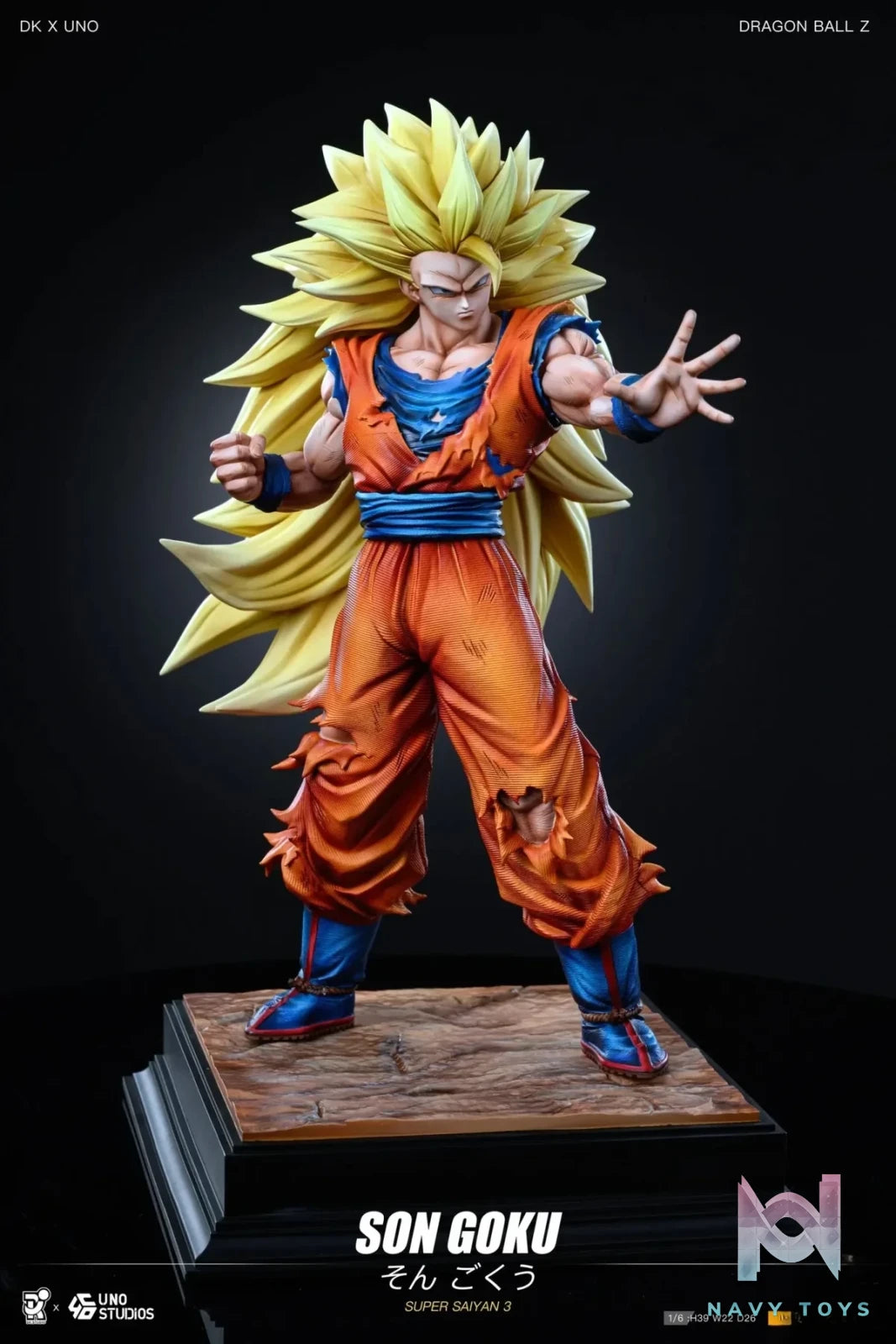 DK Studio - Dragon Ball Super Saiyan 3 Goku resin statue Navy Toys anime figure
