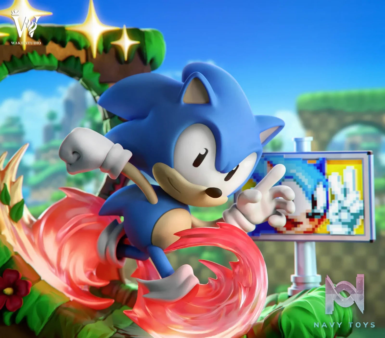 Wake Studio – Super Sonic Speed Sonic Statue