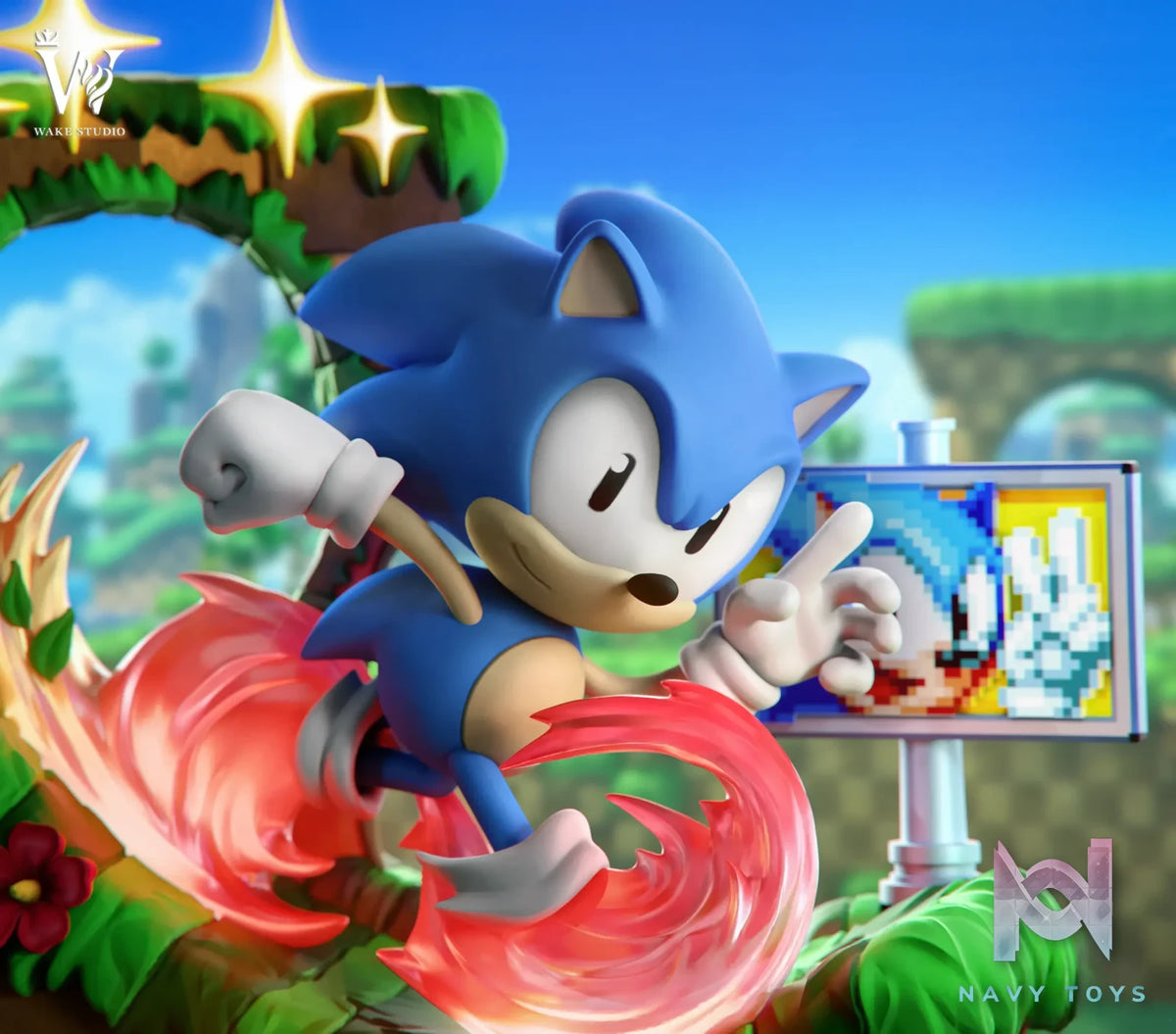 Wake Studio – Super Sonic Speed Sonic Statue