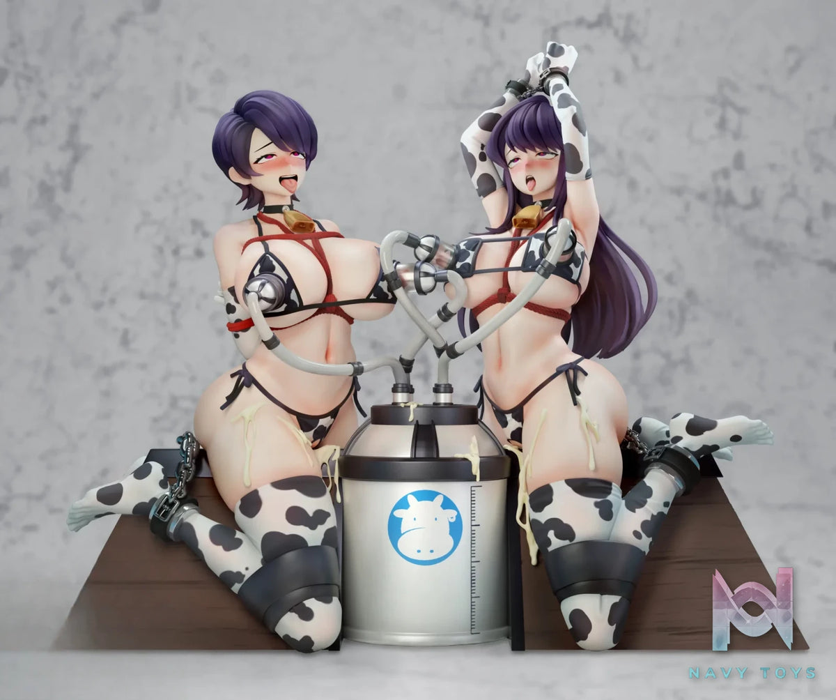 Meat Studio – The Komi Mother and Daughter Bound and Lactating on a Wooden Horse Komi Can’t Communicate