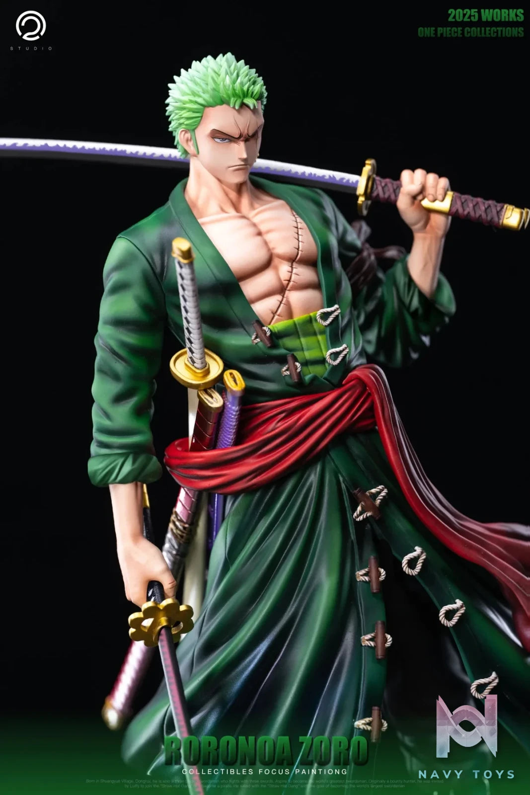 C2 Studio - One Piece Straw Hat Pirates Two Years Later 8 Zoro resin statue Navy Toys anime figure