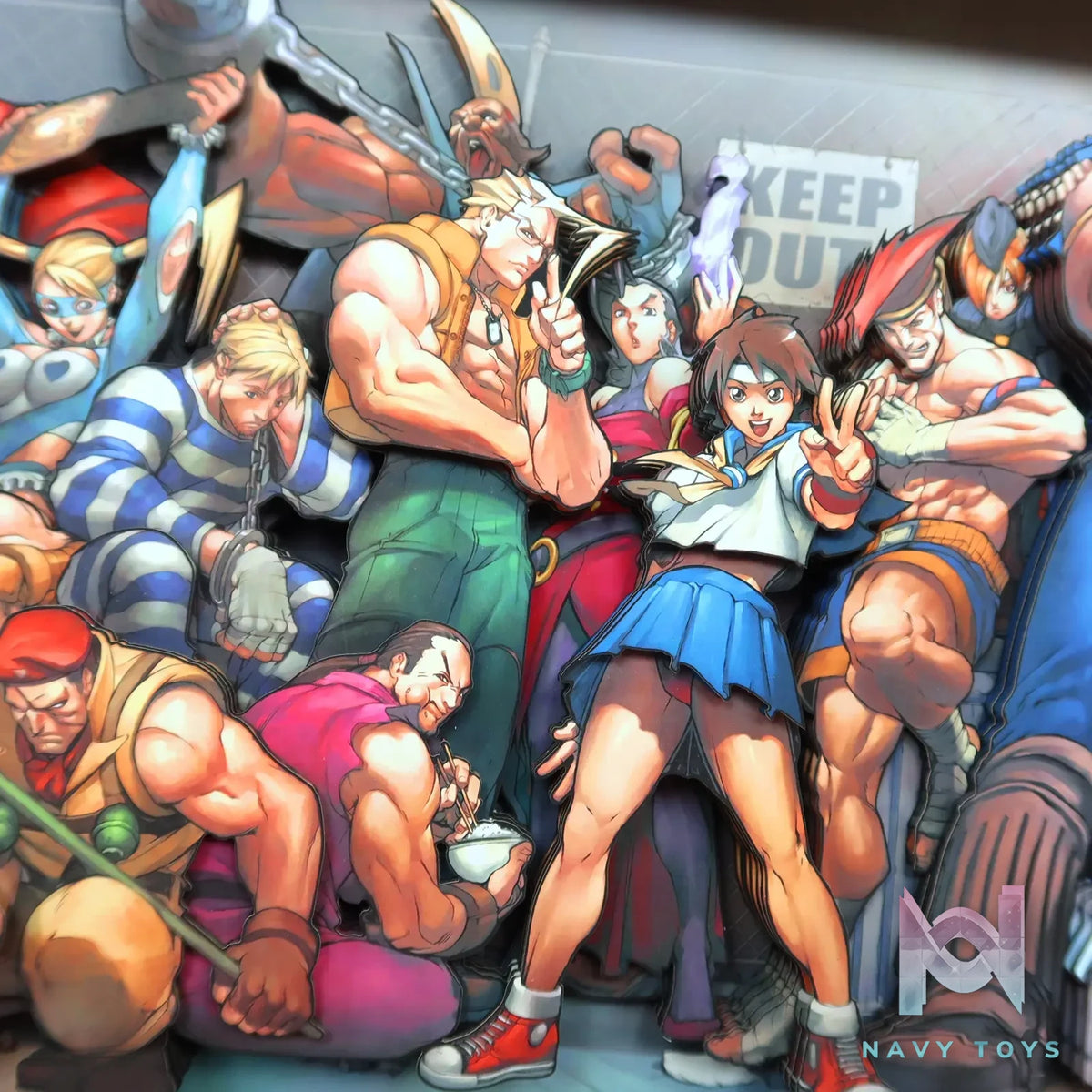 KALA HOME Studio – Street Fighter Multiple Characters #01 3D Decorative Painting Street Fighter