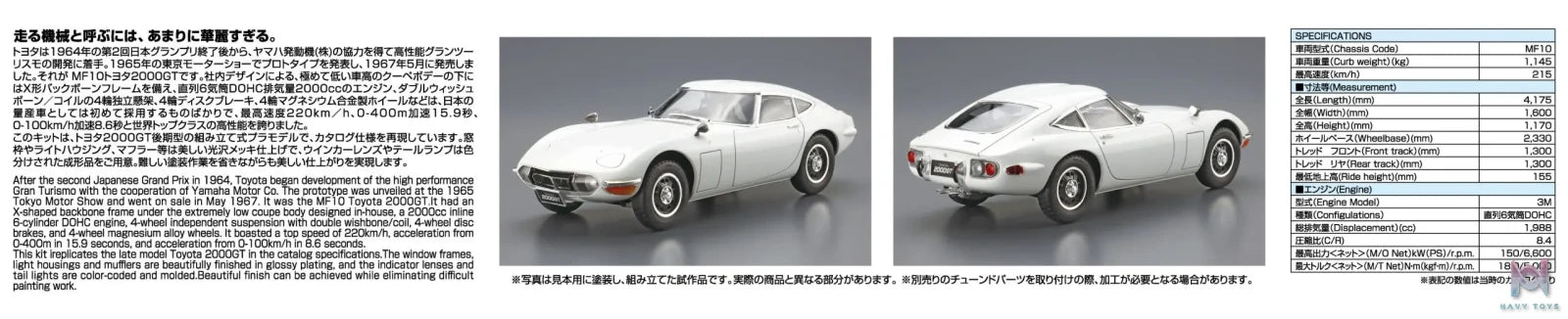 AOSHIMA – 1/24 Scale Car Model #2 (Licensed)