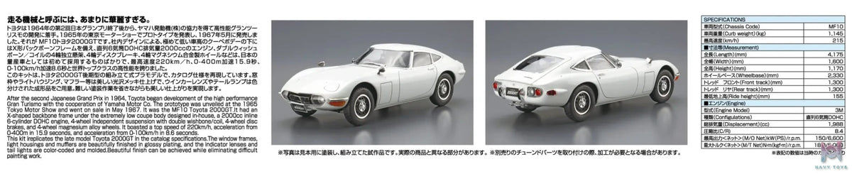 AOSHIMA – 1/24 Scale Car Model #2 (Licensed)