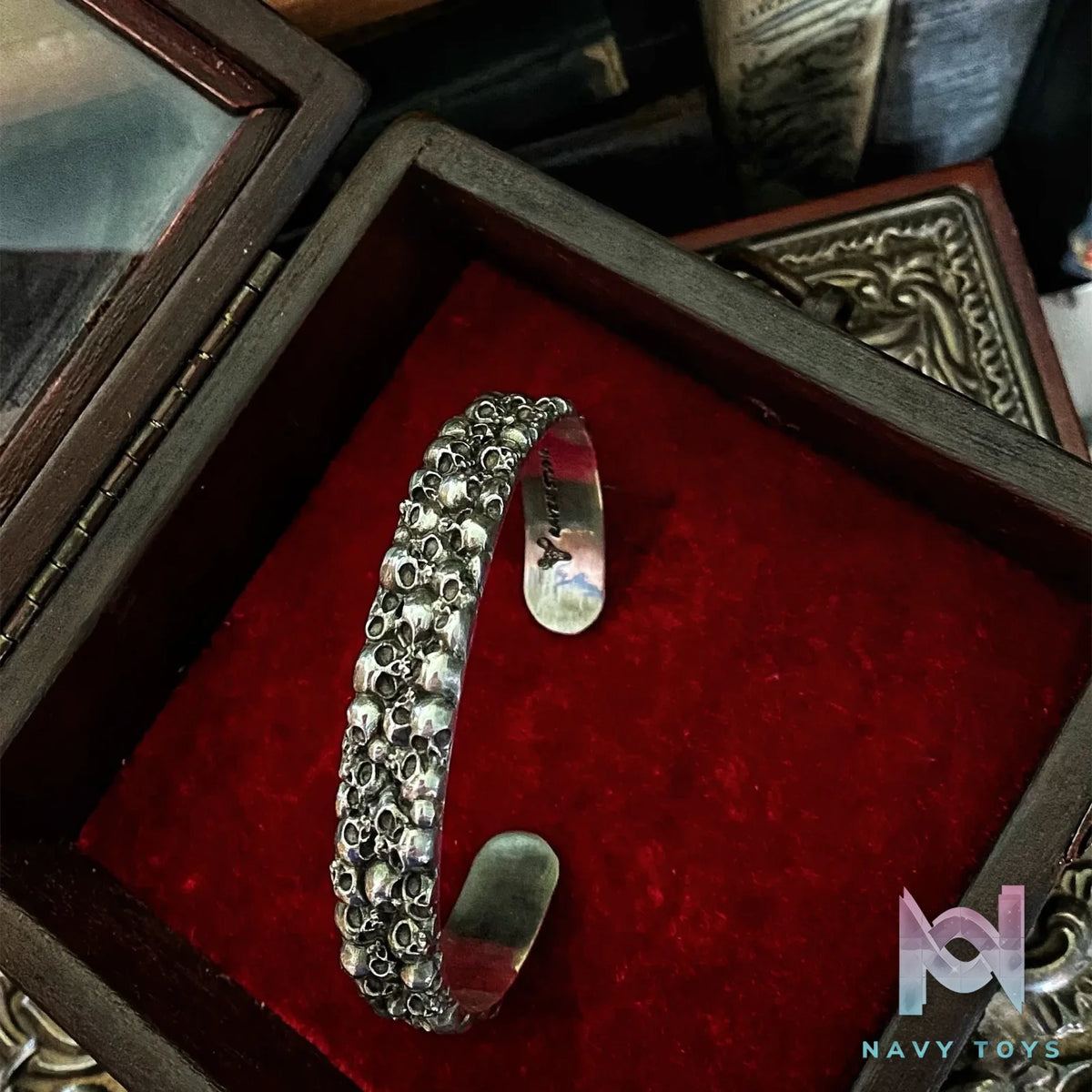 Raven Studio (silver jewelry) – Original Exclusive “Impermanence” Vortex Skull Bracelet Original