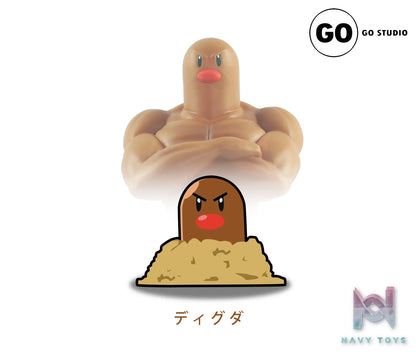 Go Studio – Pokémon muscle Single headed Diglett