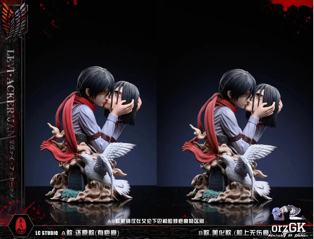 LC Studio - Attack on Titan 8 Kiss of Death Mikasa Holding the Head resin statue Navy Toys anime figure