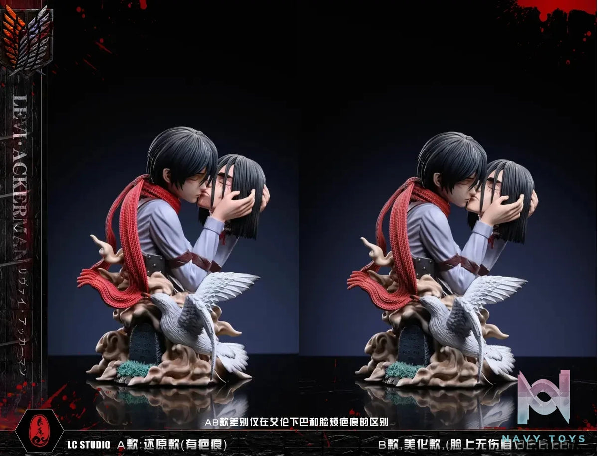 LC Studio - Attack on Titan 8 Kiss of Death Mikasa Holding the Head resin statue Navy Toys anime figure