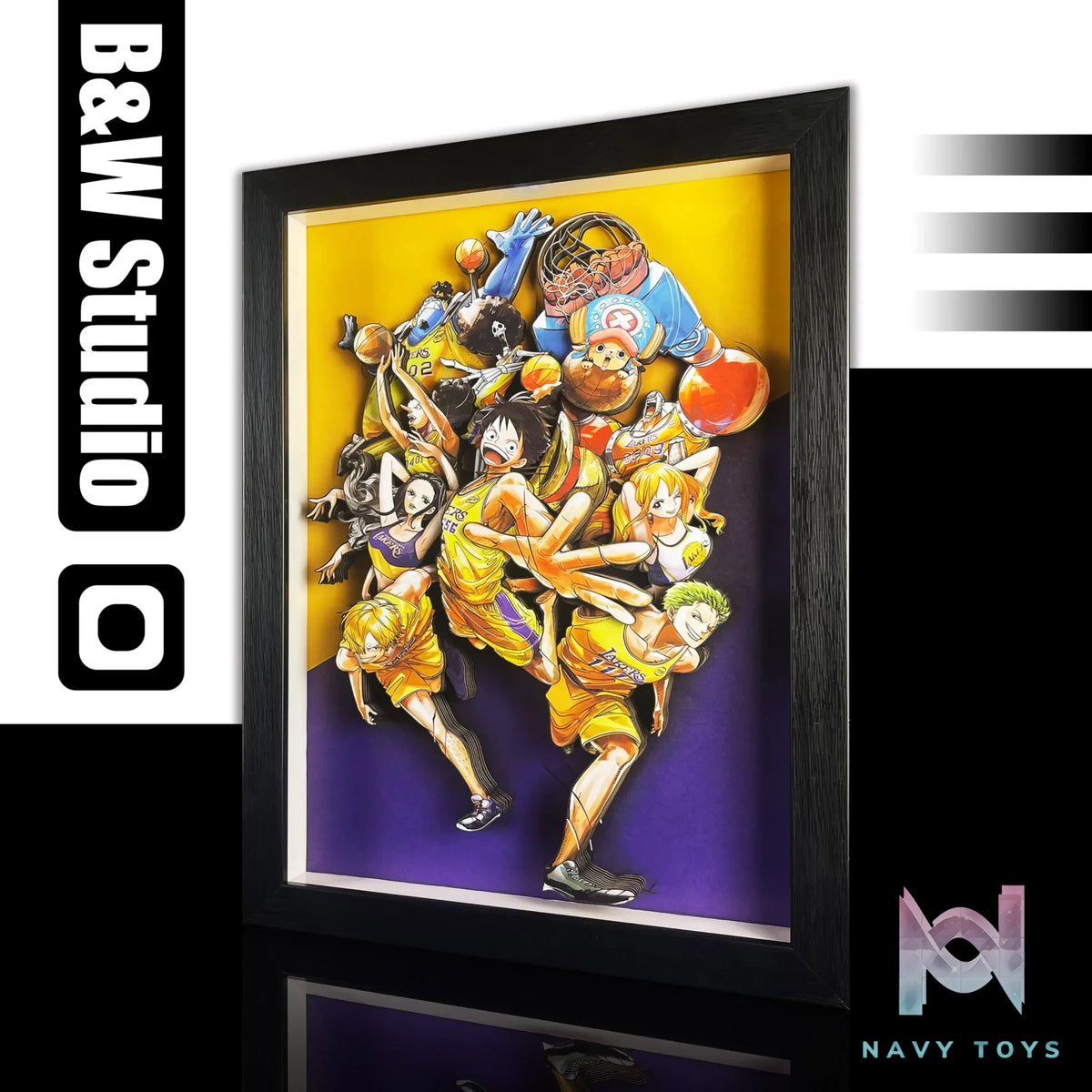 B&W Studio – Mugiwara X Lakers 3D Decorative Painting One Piece