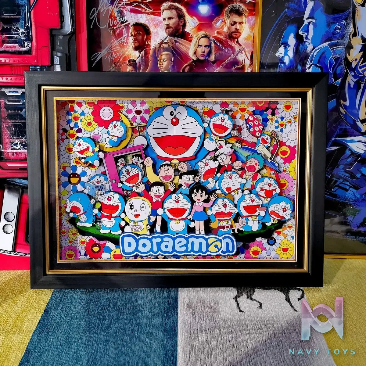 Yu Zhi Jiang Studio – Doraemon Multiple Characters Series #3 3D Decorative Painting Doraemon