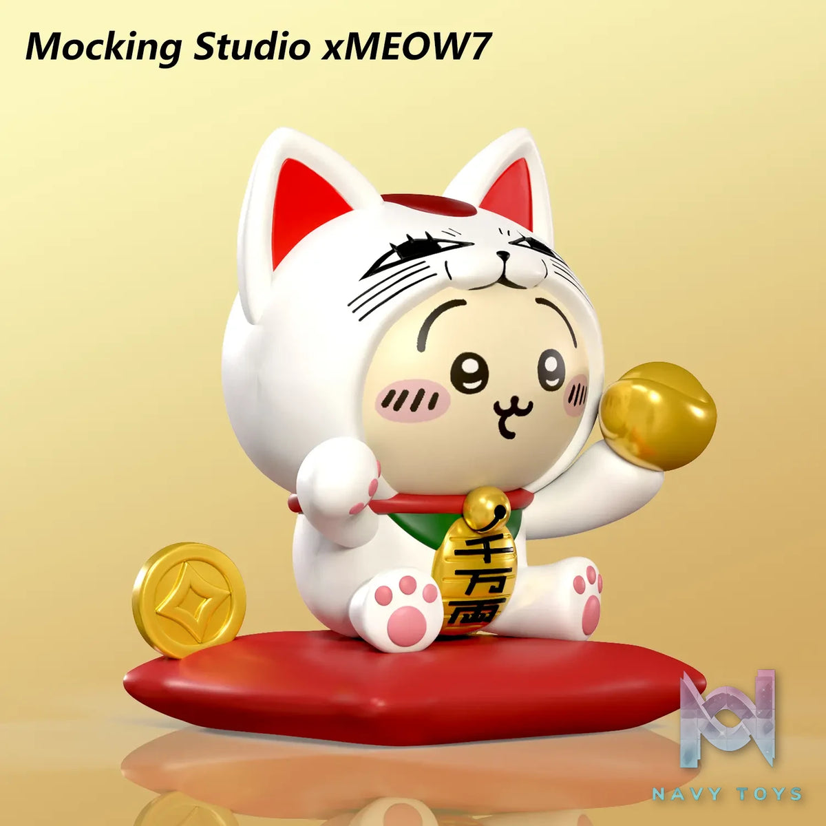 Zhu Yi Wan Jia Studio X Meow7 Studio – chiikawa Usagi cos Turbo Granny Lucky Cat Figurine