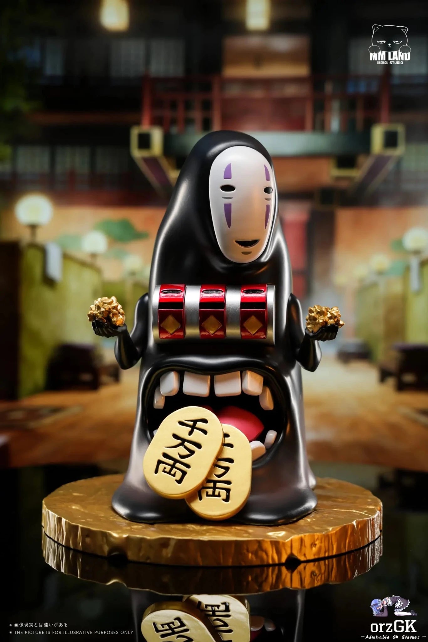 MMLAND Studio - No - Face with a Money - Spitting Machine Spirited Away resin statue Navy Toys anime figure
