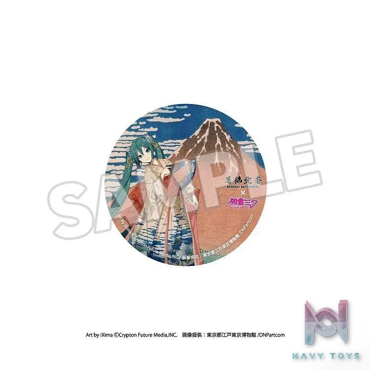 Presence – Katsushika Hokusai x Hatsune Miku Pinback Button 8Pack BOX (Licensed)