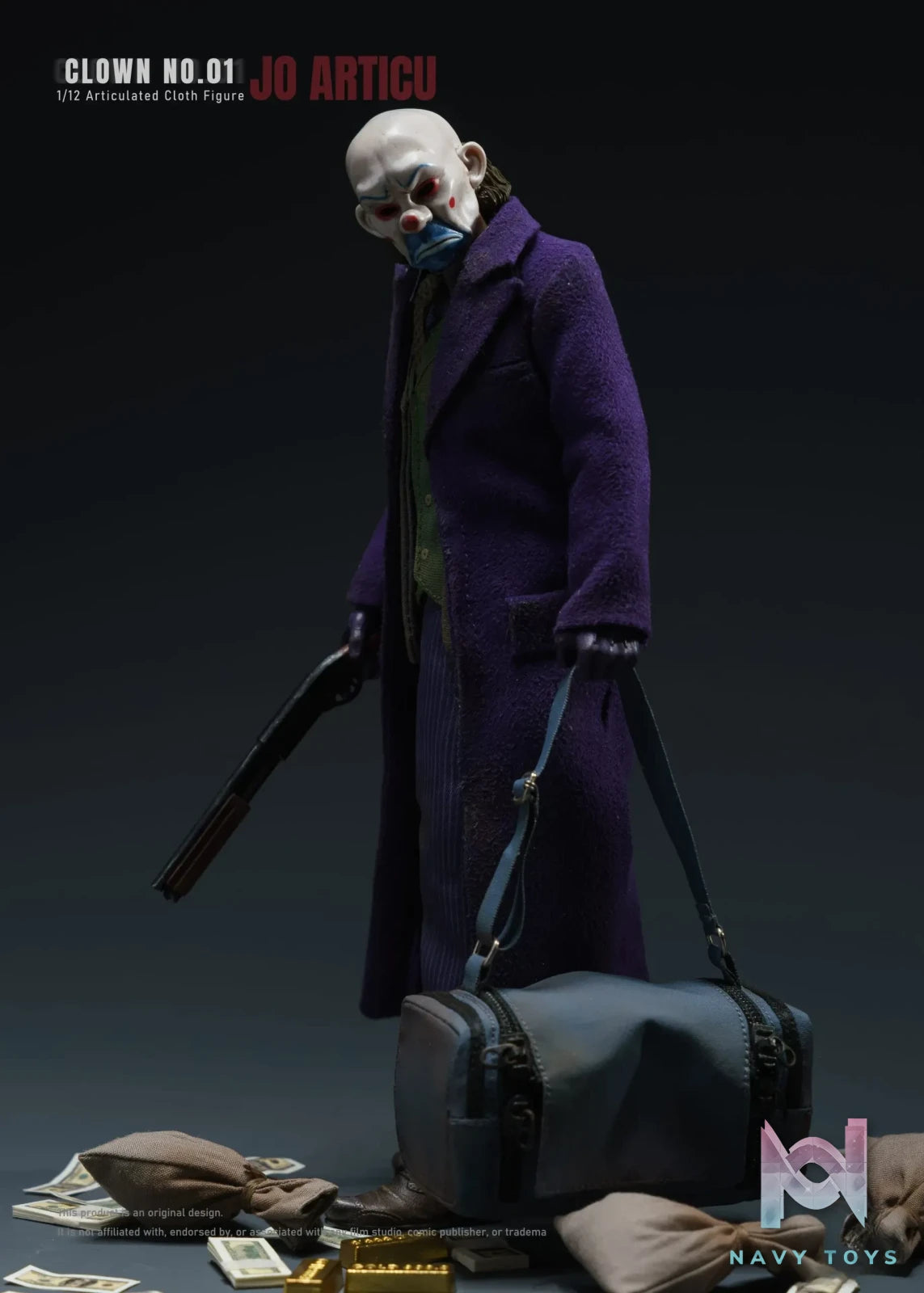 JO ARTICU Studio – CLOWN No.01 1/12 Scale Cloth Outfit Articulated Figure DC Comics