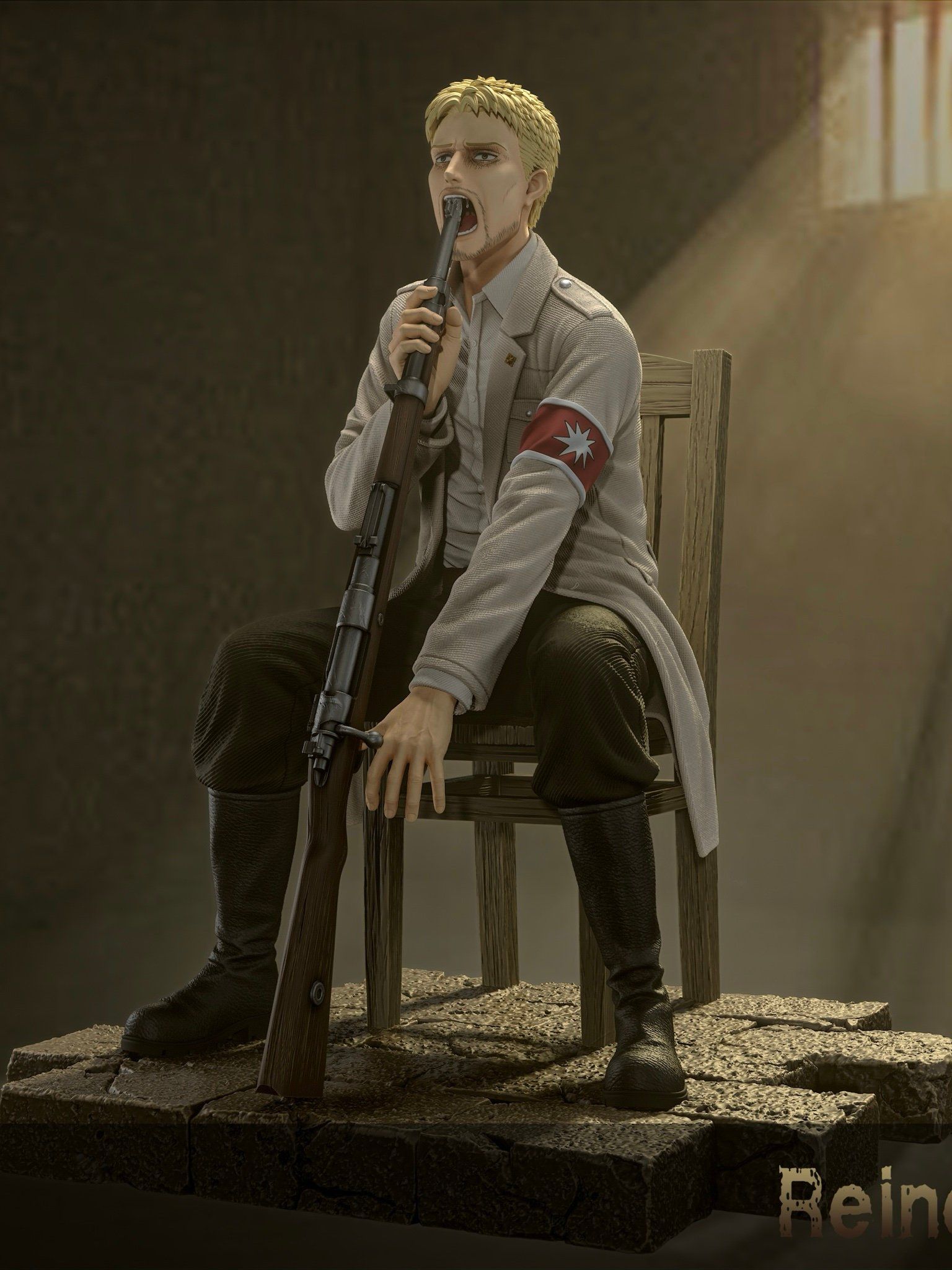 Reiner Braun Dispairing - Attack On Titan - Model Power Studio resin statue Model Power Studio anime figure