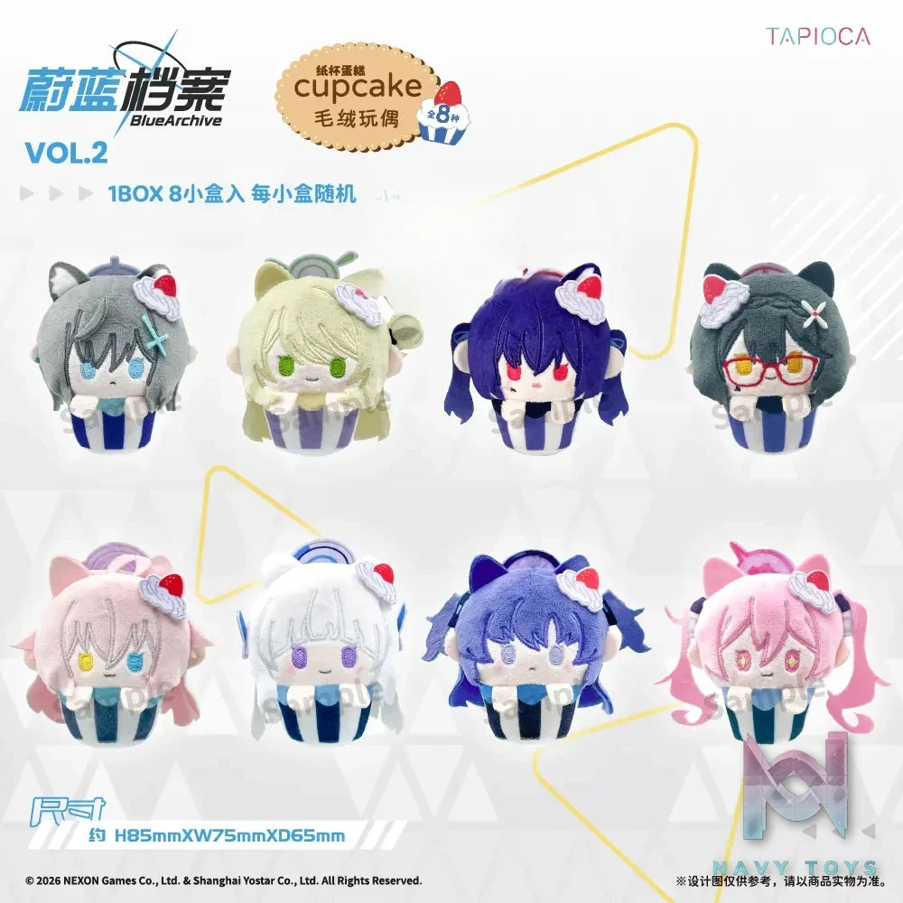 TAPIOCA – Blue Archive Cupcake Plush Blind Box Vol. 1 X Vol. 2 (8 pieces / box) (Licensed)