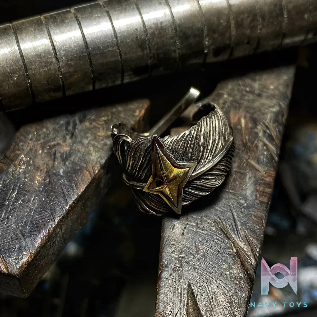 Raven Studio (silver jewelry) – Original Exclusive “Star Whisper” Native American Style Feather Ring Original