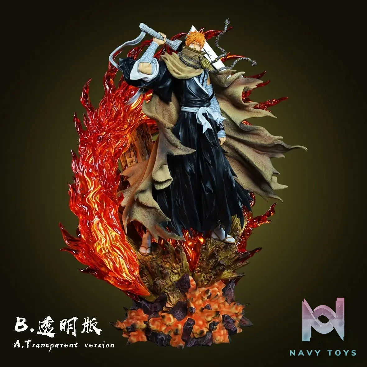 CHENG Studio - BLEACH Soul Society arc Ichigo Kurosaki resin statue Navy Toys anime figure
