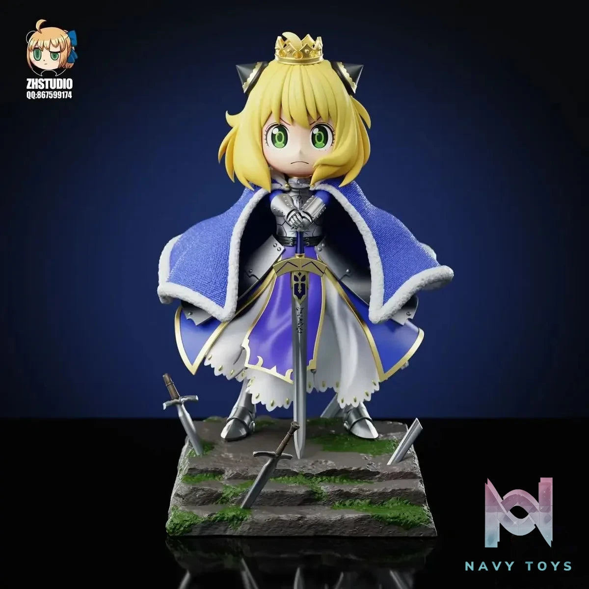 ZH Studio - Spy x Family Anya Forger COS Saber resin statue Navy Toys anime figure