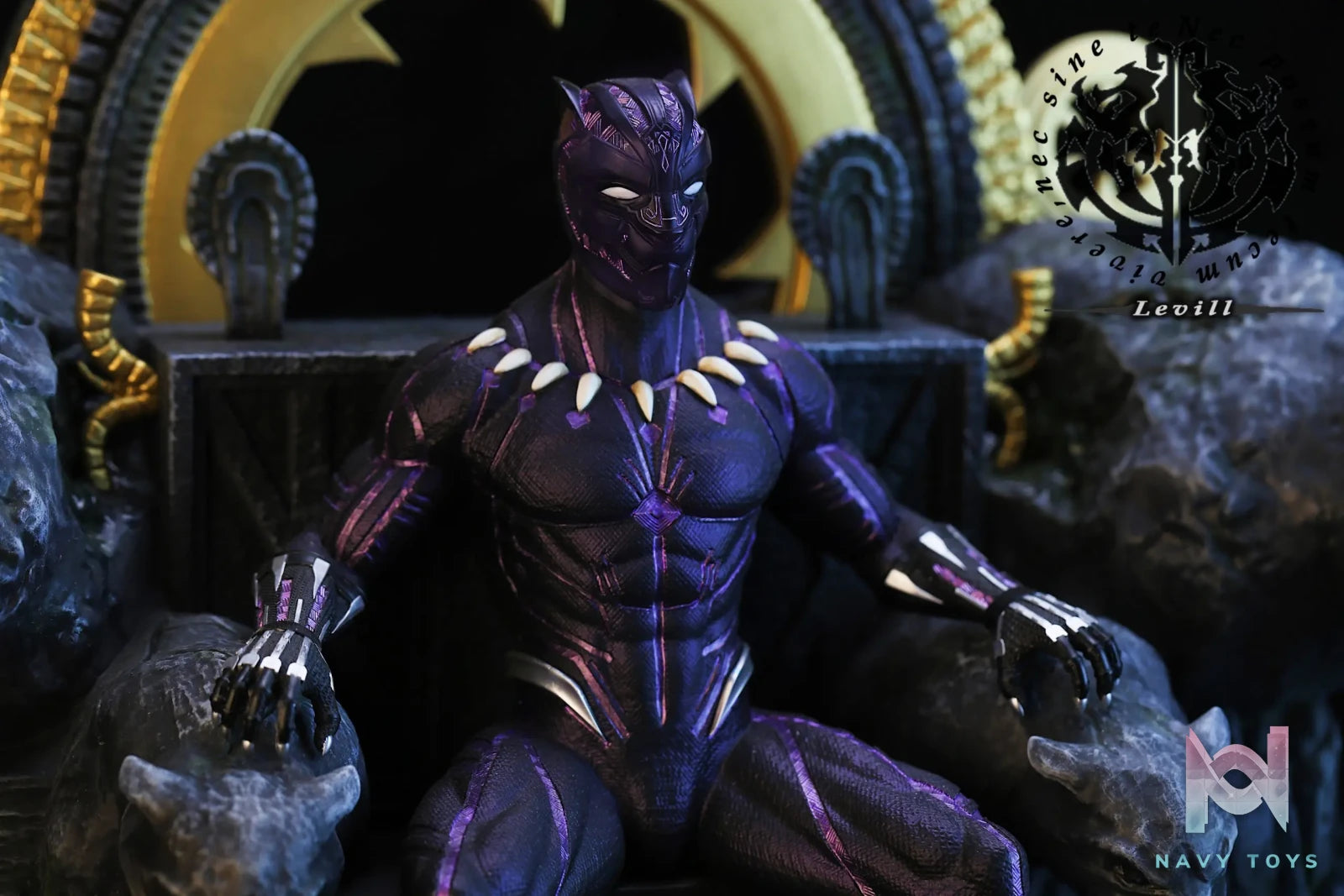 Levill studio – Black Panther on Throne