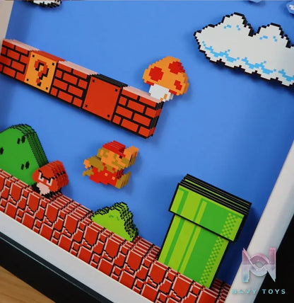 KALA HOME Studio – Mario Pixel Art 3D Decorative Painting Super Mario