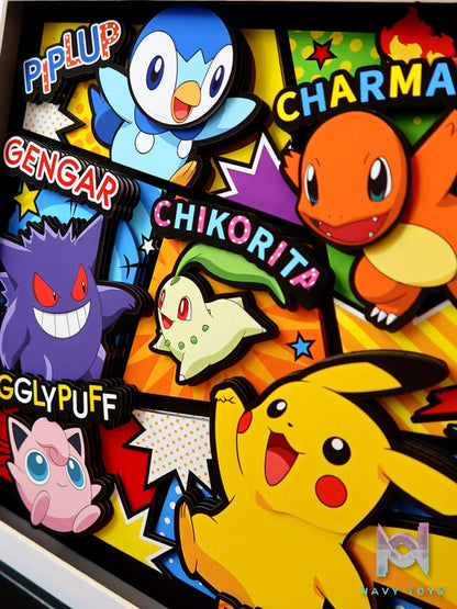 KALA HOME Studio – Pokémon Multiple Characters #14 3D Decorative Painting Pokémon