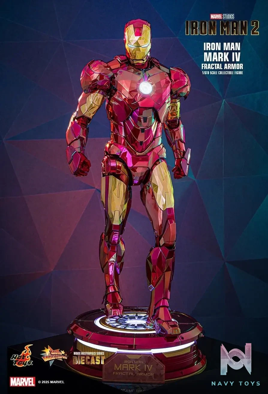 Hottoys – Marvel Iron Man 2 Iron Man Mark IV (Fractal Armor) 1/6th scale Collectible Figure MMS792D70 (Licensed)