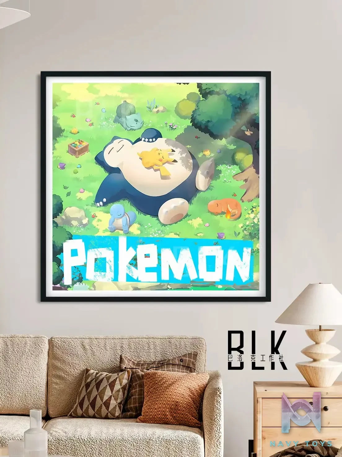 BLK Studio – Snorlax Friends Anime Decorative Picture/Refrigerator Magnet Pokémon