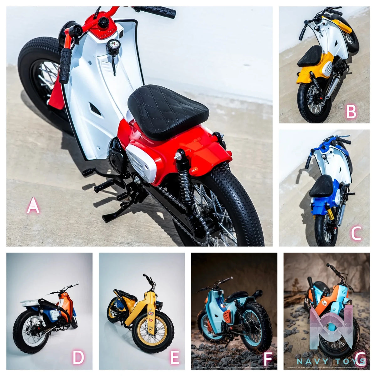 TrickyMan12 – 1/6 CUB Motorcycle Set (Bike X Smoke Effect) (Licensed)