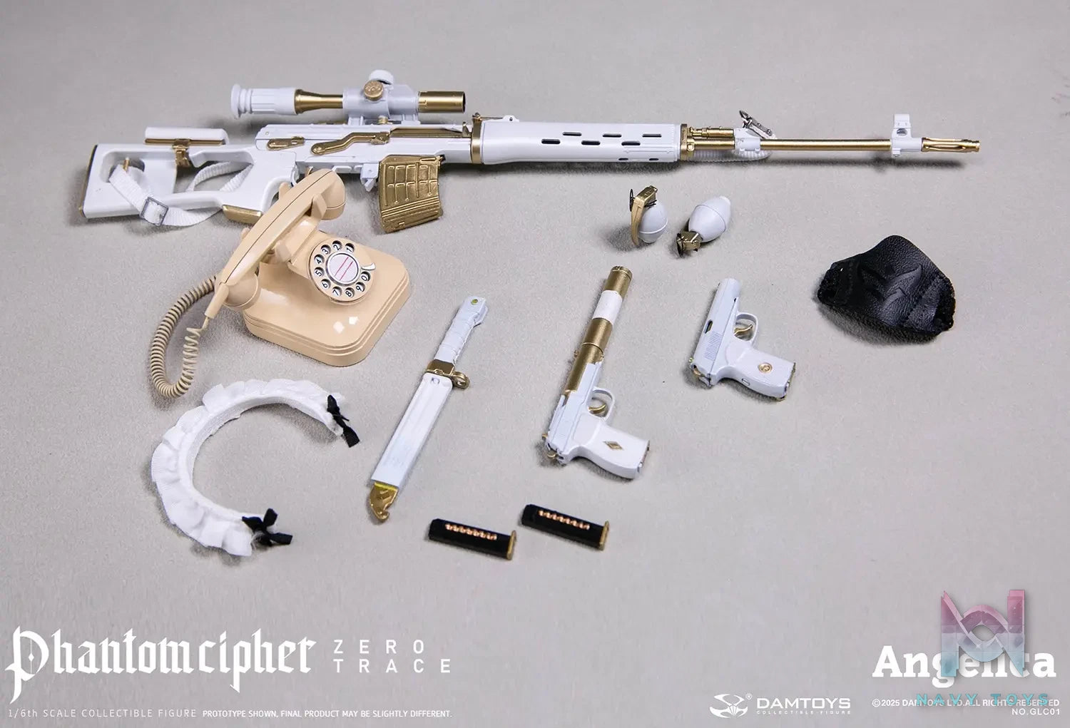 DAMTOYS – 1/6th scale PHANTOM CIPHER: ZERO TRACE ANGELICA Original Story Collectible Figure GLC01 (Licensed)