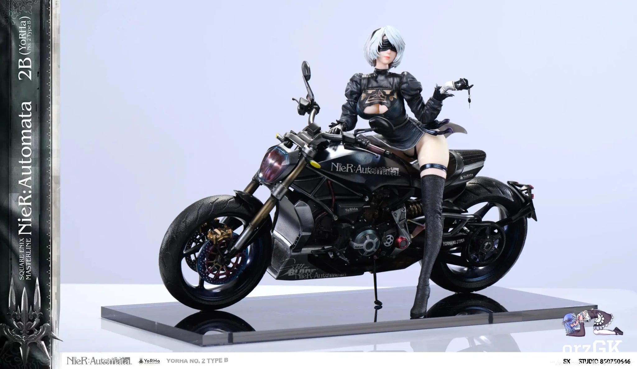 Aetheria Studio X SX Studio - 2B Motorcycle NieR:Automata resin statue Navy Toys anime figure