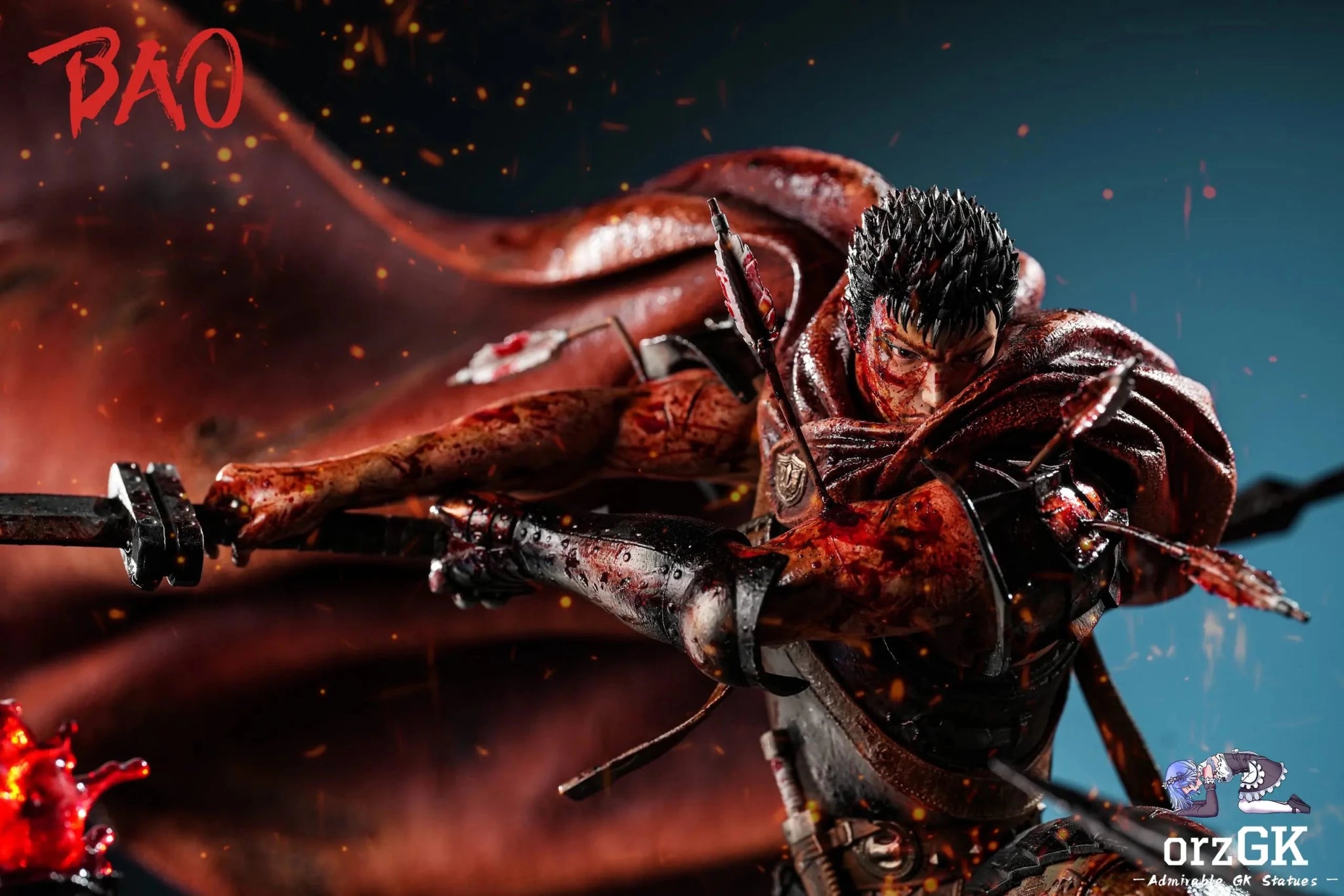 Hundred-Man Slayer Series II Guts - Berserk - Bao Studio (Eagle Dark Studio) resin statue Navy Toys anime figure