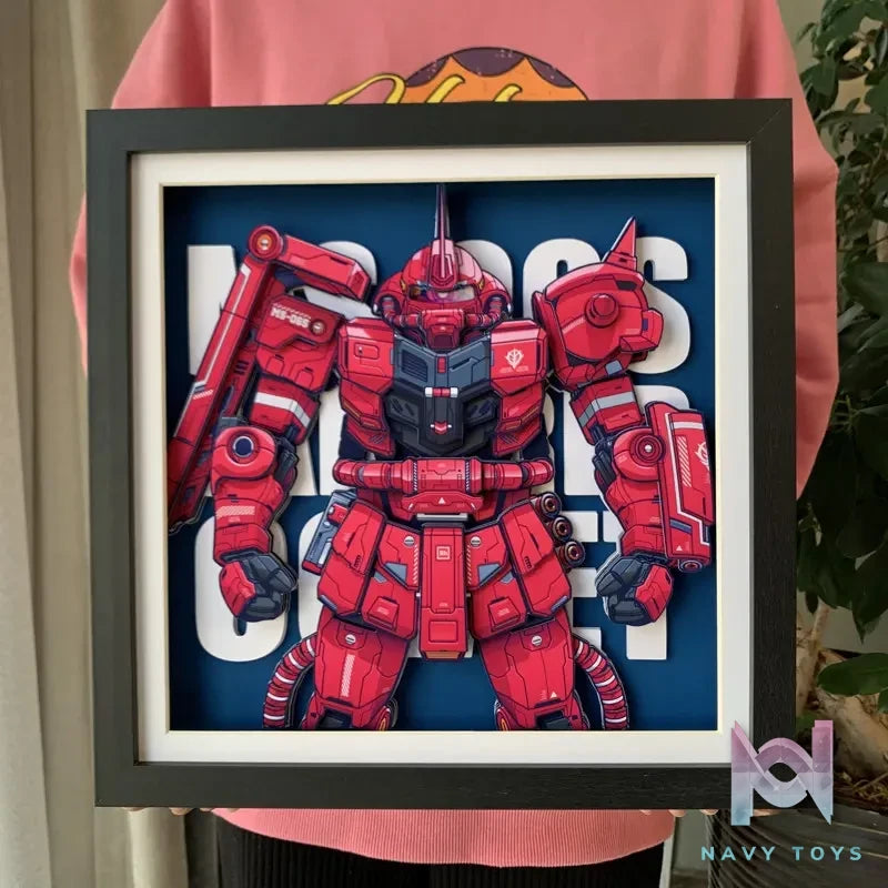KALA HOME Studio – Red Zaku 3D Decorative Painting Gundam