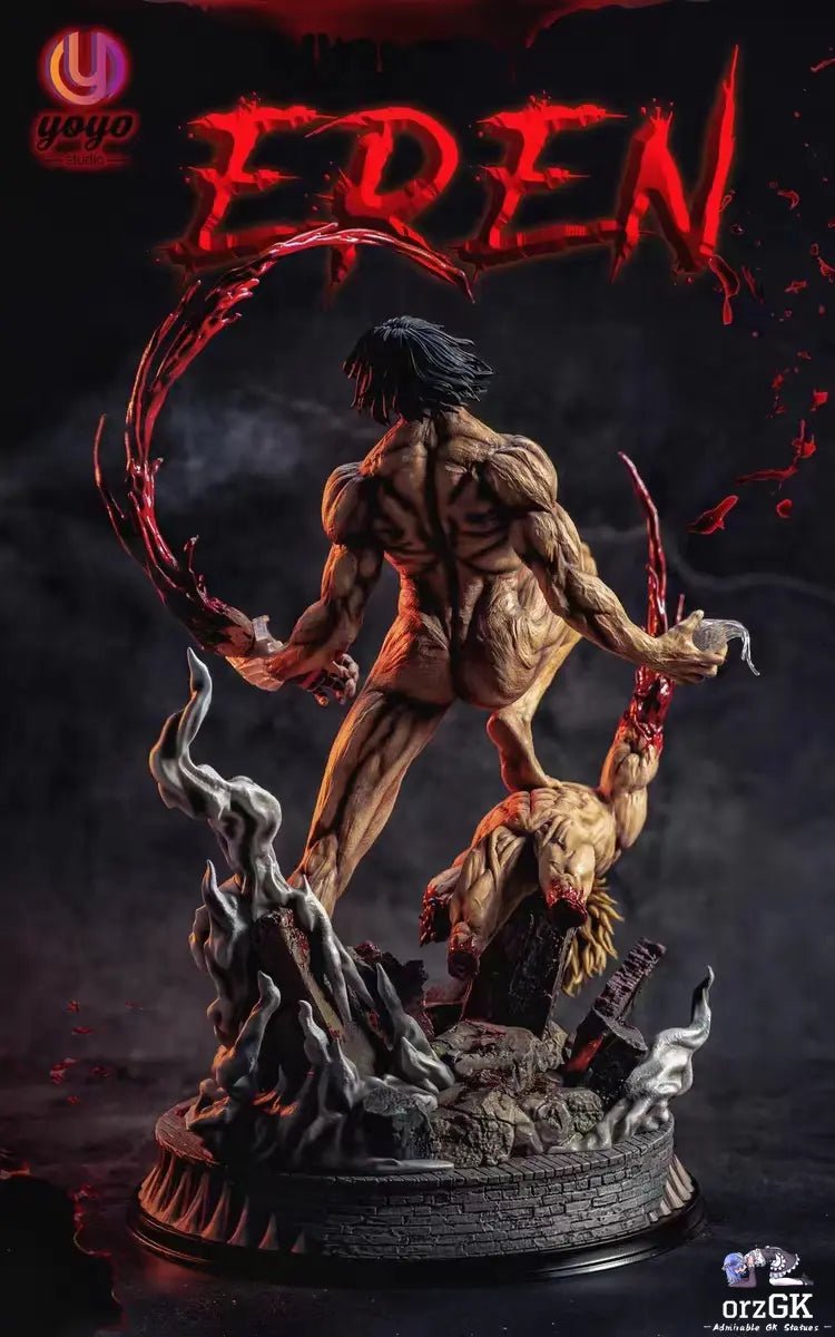 YOYO Studio - Attack Titan Eren Yeager resin statue Navy Toys anime figure