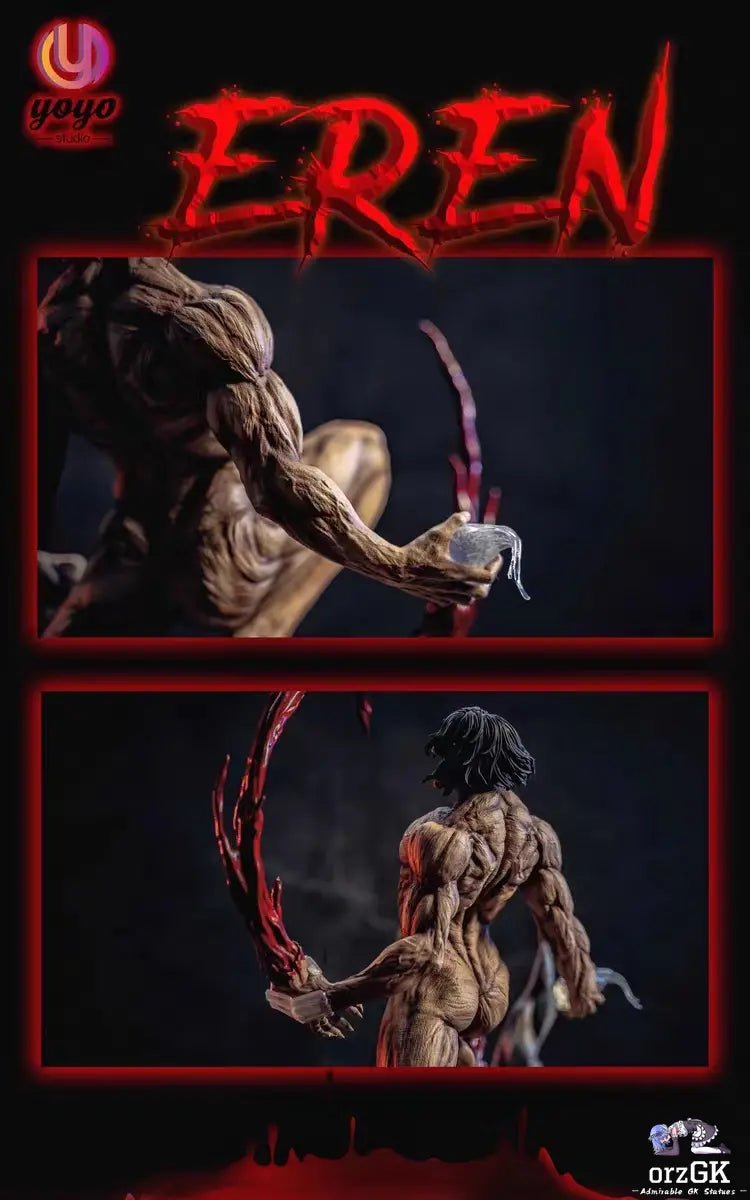 YOYO Studio - Attack Titan Eren Yeager resin statue Navy Toys anime figure