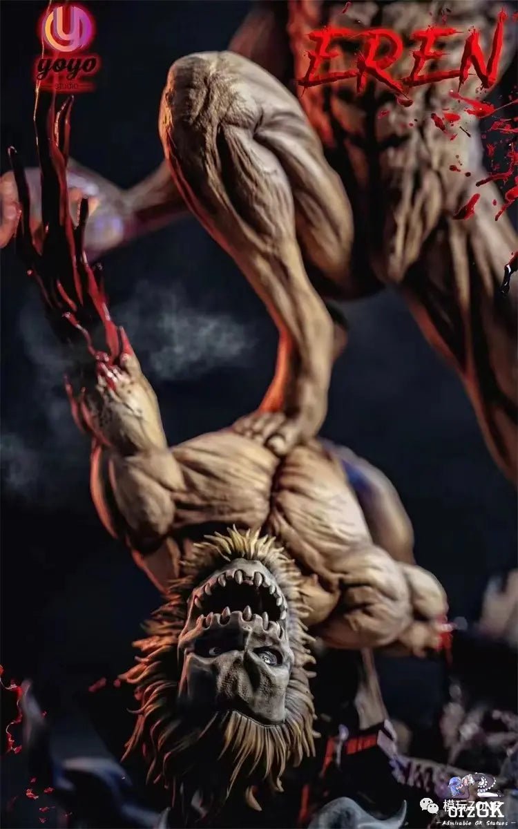 YOYO Studio - Attack Titan Eren Yeager resin statue Navy Toys anime figure