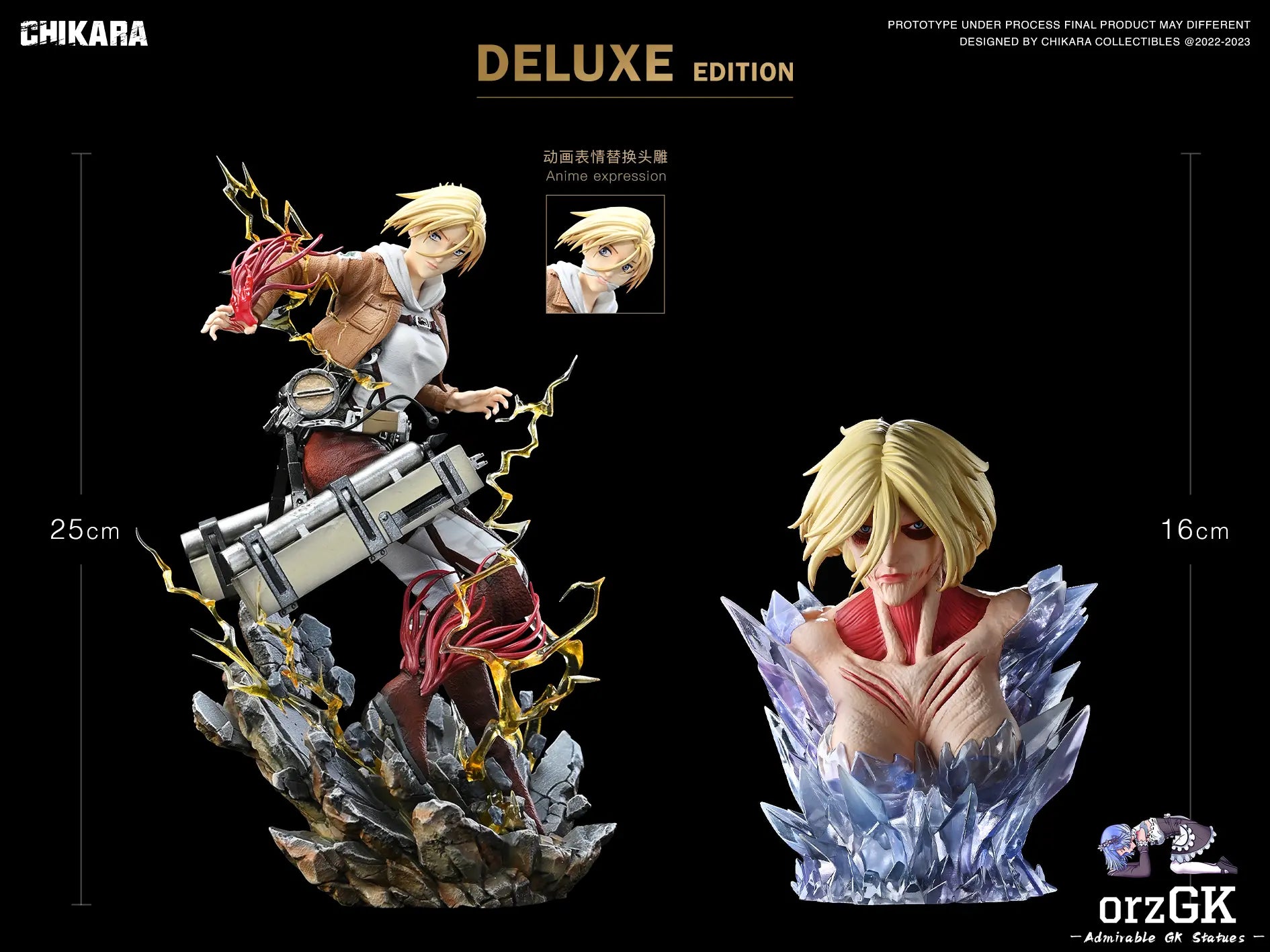 CHIKARA Studio - Attack on Titan Annie Leonhart resin statue Navy Toys anime figure