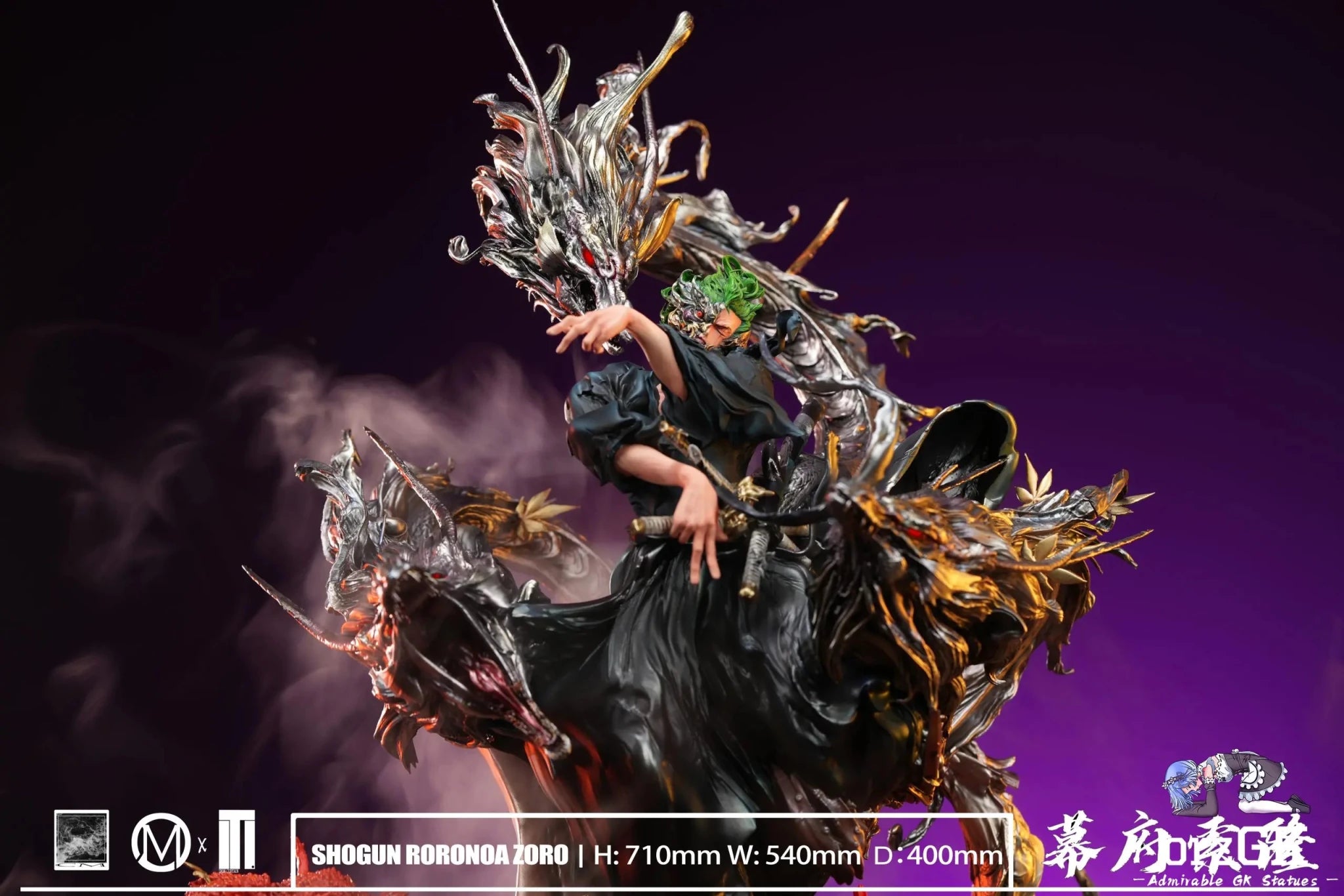 Iron Curtain Studio X Chao Ming Studio - One Piece Ghost Face Tai Sui Zoro resin statue Navy Toys anime figure